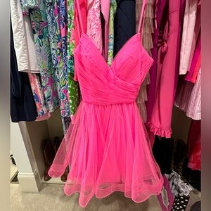 Absolutely stunning La Femme Hot Pink Party Dress